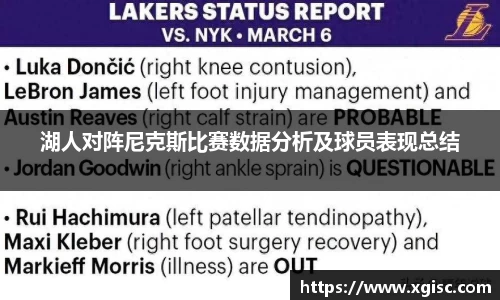 湖人对阵尼克斯比赛数据分析及球员表现总结